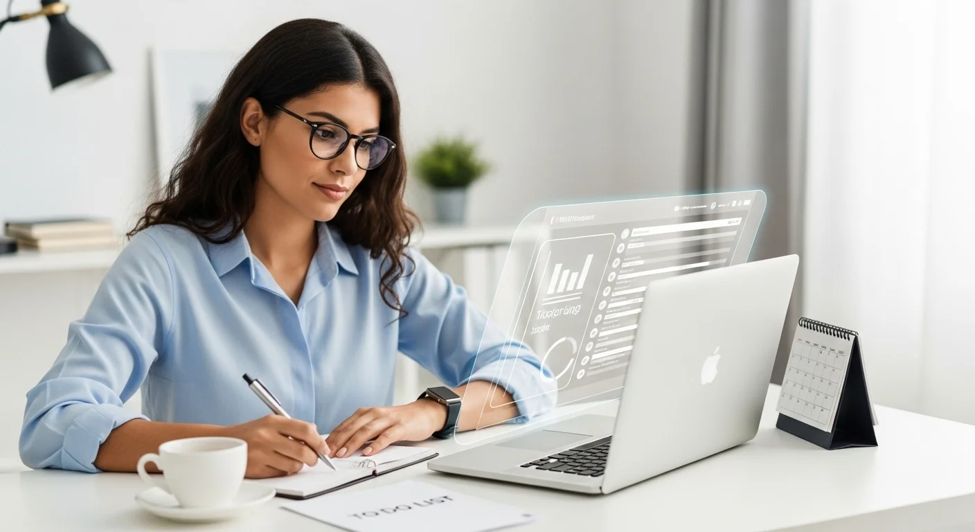 Estrategias efectivas para eliminar la procrastinación. Mujer organizando su día para evitar la procrastinació