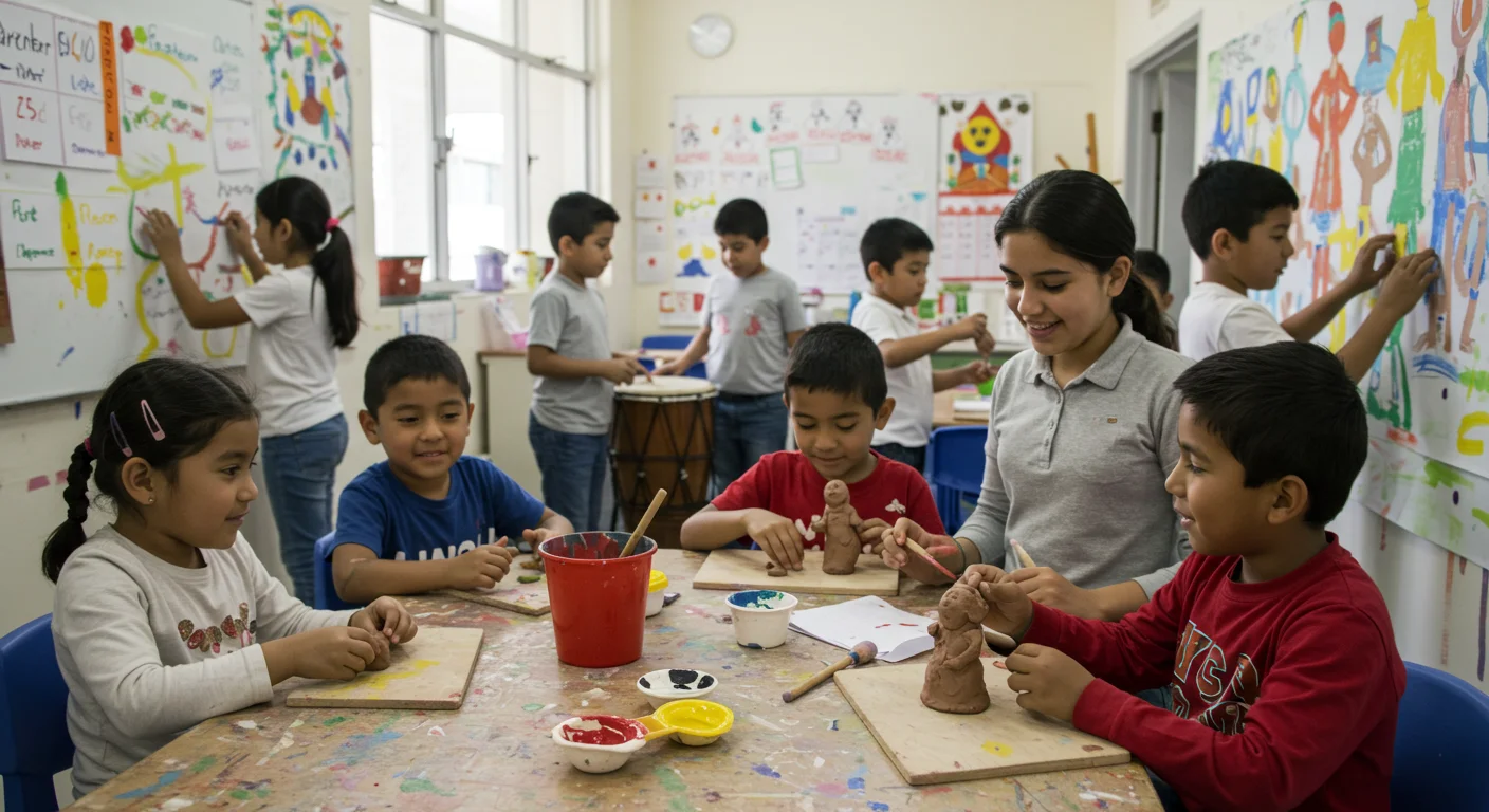 El arte y la creatividad como herramientas para el crecimiento espiritual infantil Niños explorando la espiritualidad a través de actividades artísticas y creativas